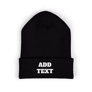 Add Text, customize your Beanie Custom made, adult size, gift idea